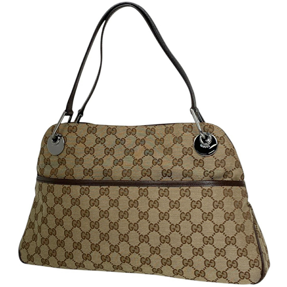 Gucci GG tote bag handbag canvas beige brown